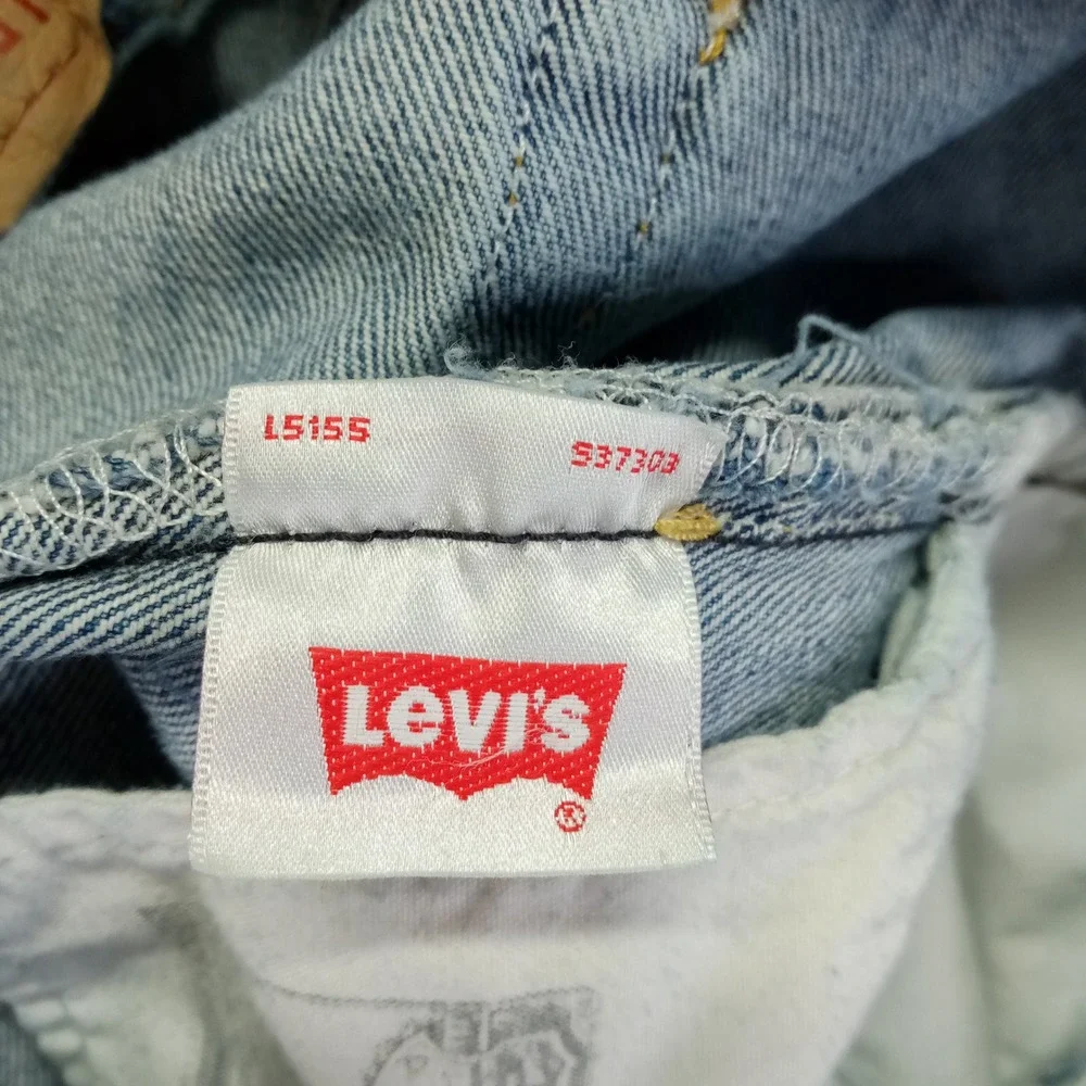 Levi's 501 Jeans Mens Button Fly Straight‎ Leg Blue Denim W34 L30